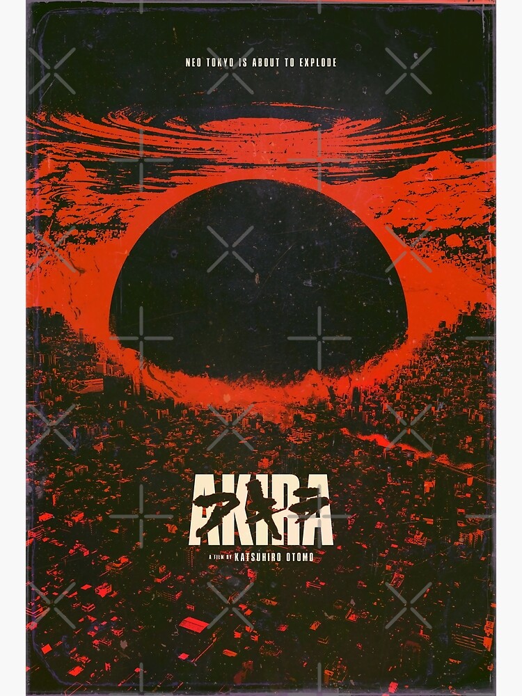 Akira Posters - Akira cyberpunk city explosion poster Poster 
